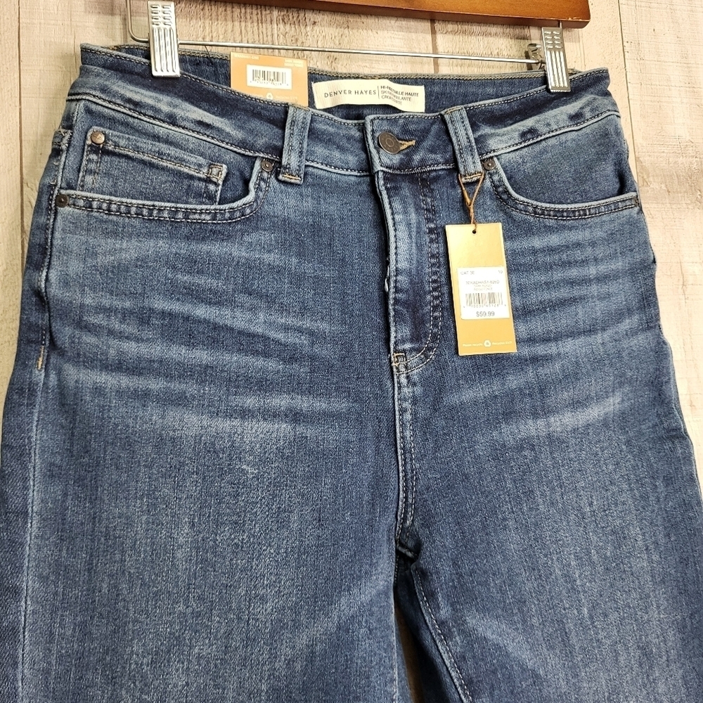 Denver Hayes High Rise Skinny Crop Blue Women's Jeans. Size 10 - Picture 2 of 12